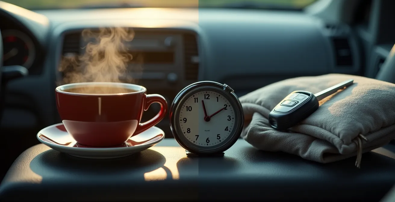 Coffee-Nap Technik zur Wiederherstellung der Fahrtüchtigkeit