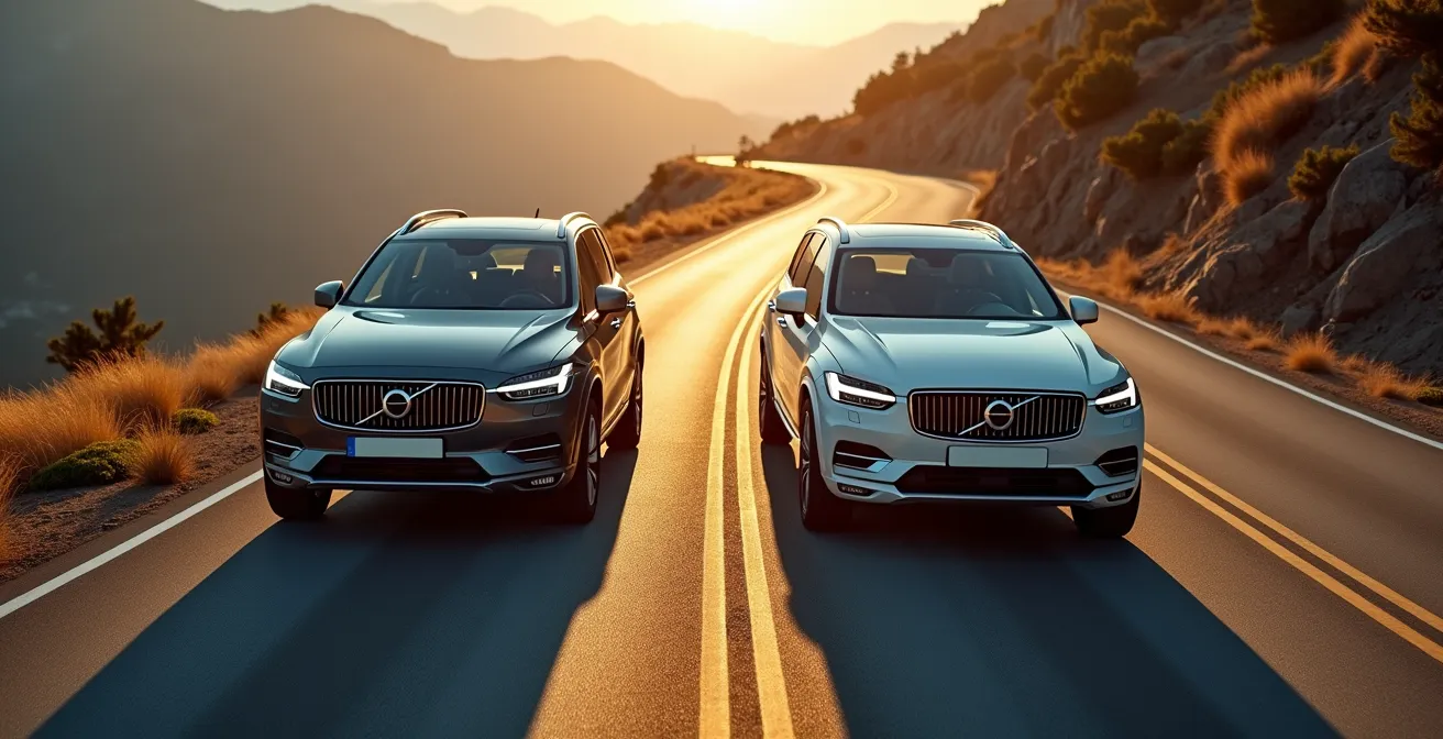 Seitlicher Vergleich von Crossover und Kombi zeigt unterschiedliche Schwerpunkthöhe